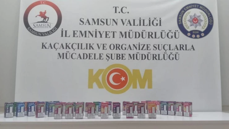 Samsun'da gümrük kaçağı elektronik sigara ele geçirildi