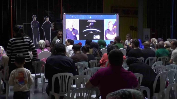 Uzay yolculuğu Erzurum'da canlı olarak takip edildi