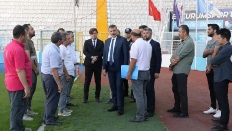 Vali Çiftçi'den stadyum incelemesi