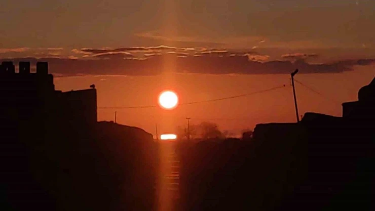 Van'da gün batımı güzelliği