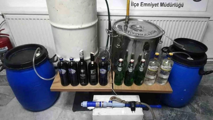 Yatağan'da kaçak alkol üretime operasyon