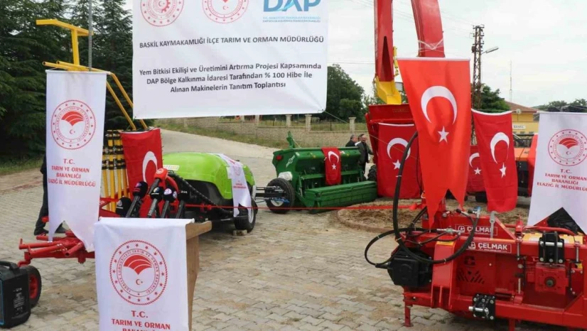 Elazığ'da çiftçiye yüz güldüren hibeli makine desteği