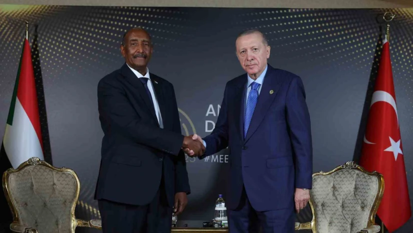 Cumhurbaşkanı Erdoğan, Sudan Egemenlik Konseyi Başkanı Ek Burhan ile görüştü