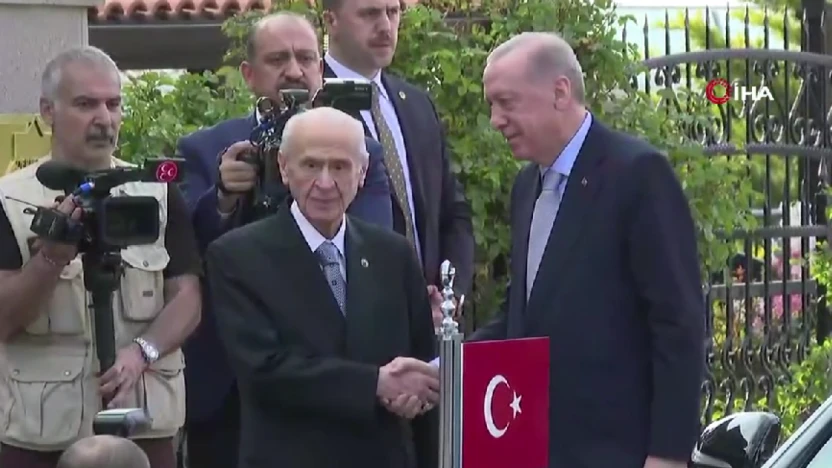 Cumhurbaşkanı Erdoğan, MHP Genel Başkanı Bahçeli ile bir araya geldi