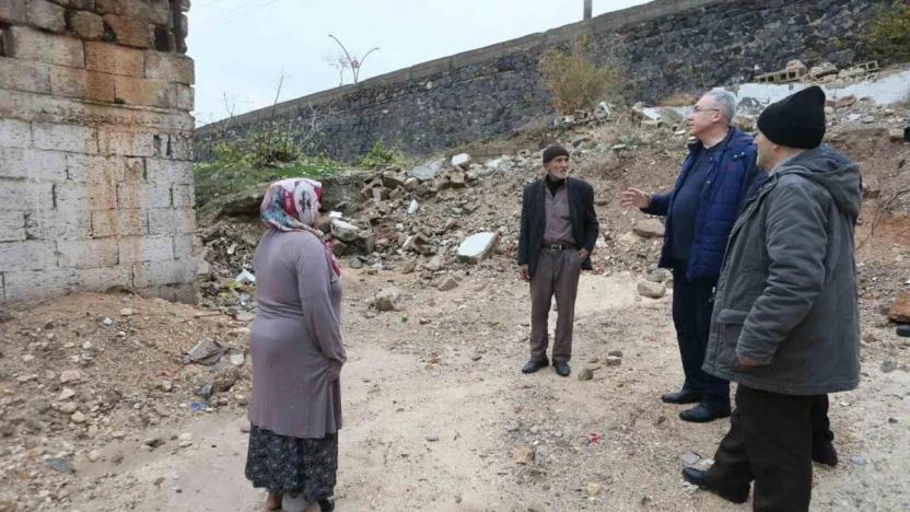 Gaziantep'te yoğun yağışın ardından su baskını olan evlere destek