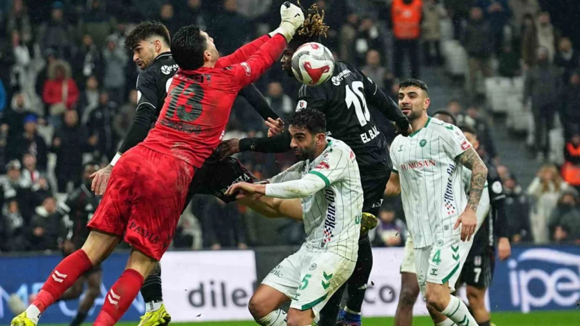 Kritik virajda beşiktaş'tan konyaspor'a kırmızı kartlı cevap: 2-1