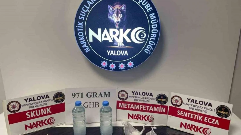 Yalova'da uyuşturucu operasyonunda GHB maddesi ele geçirildi